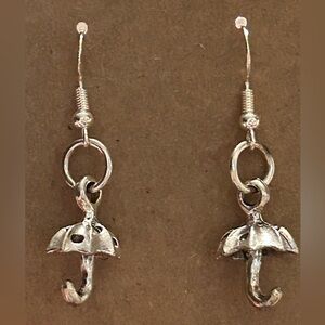 Silver Umbrella Earrings